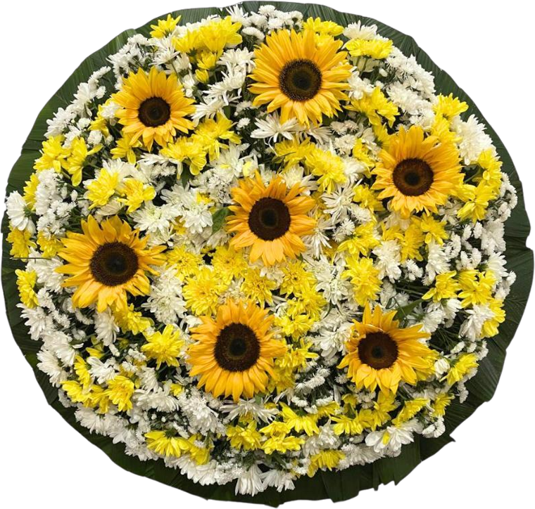 Coroa de flores Premium Girassóis — código 40178