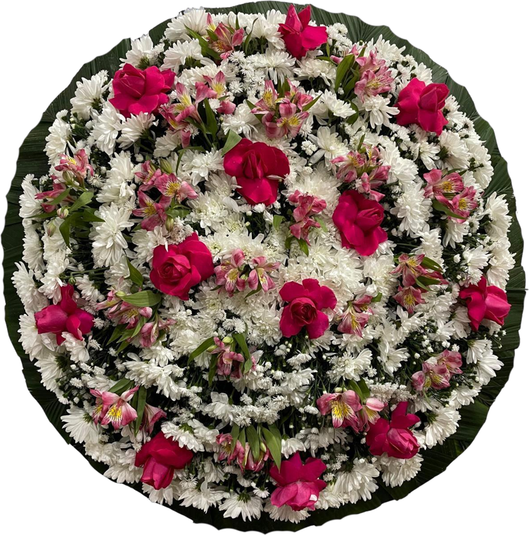 Coroa de flores Premium Cor De Rosa — código 40193
