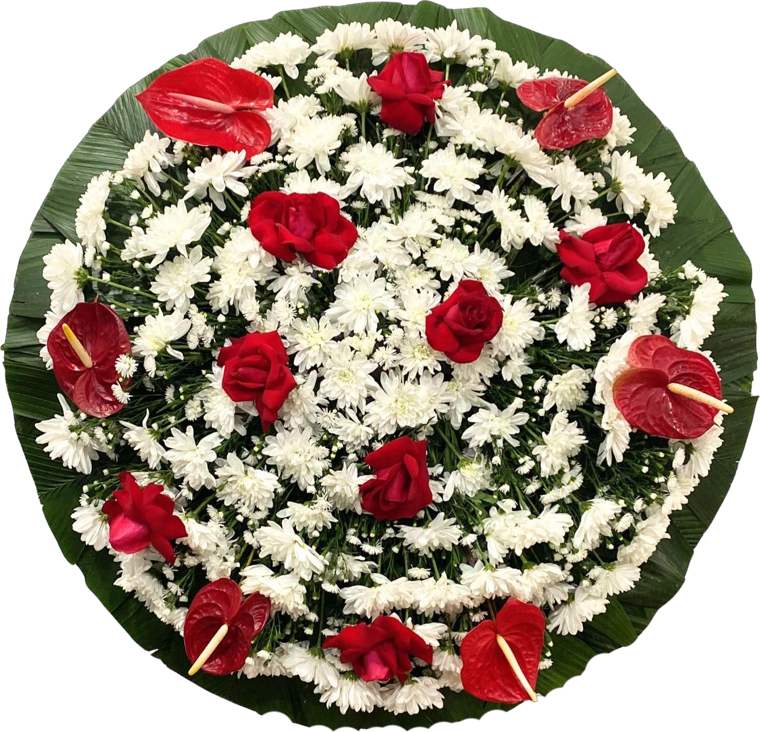 Coroa de flores Premium Vermelha — código 40192